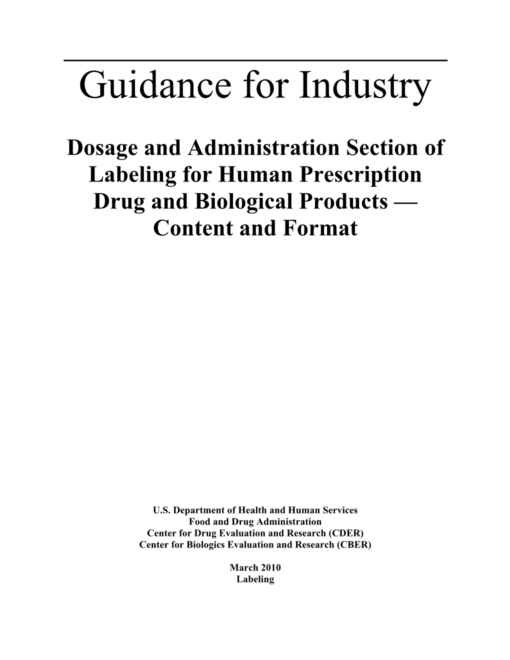 Guidance for Industry