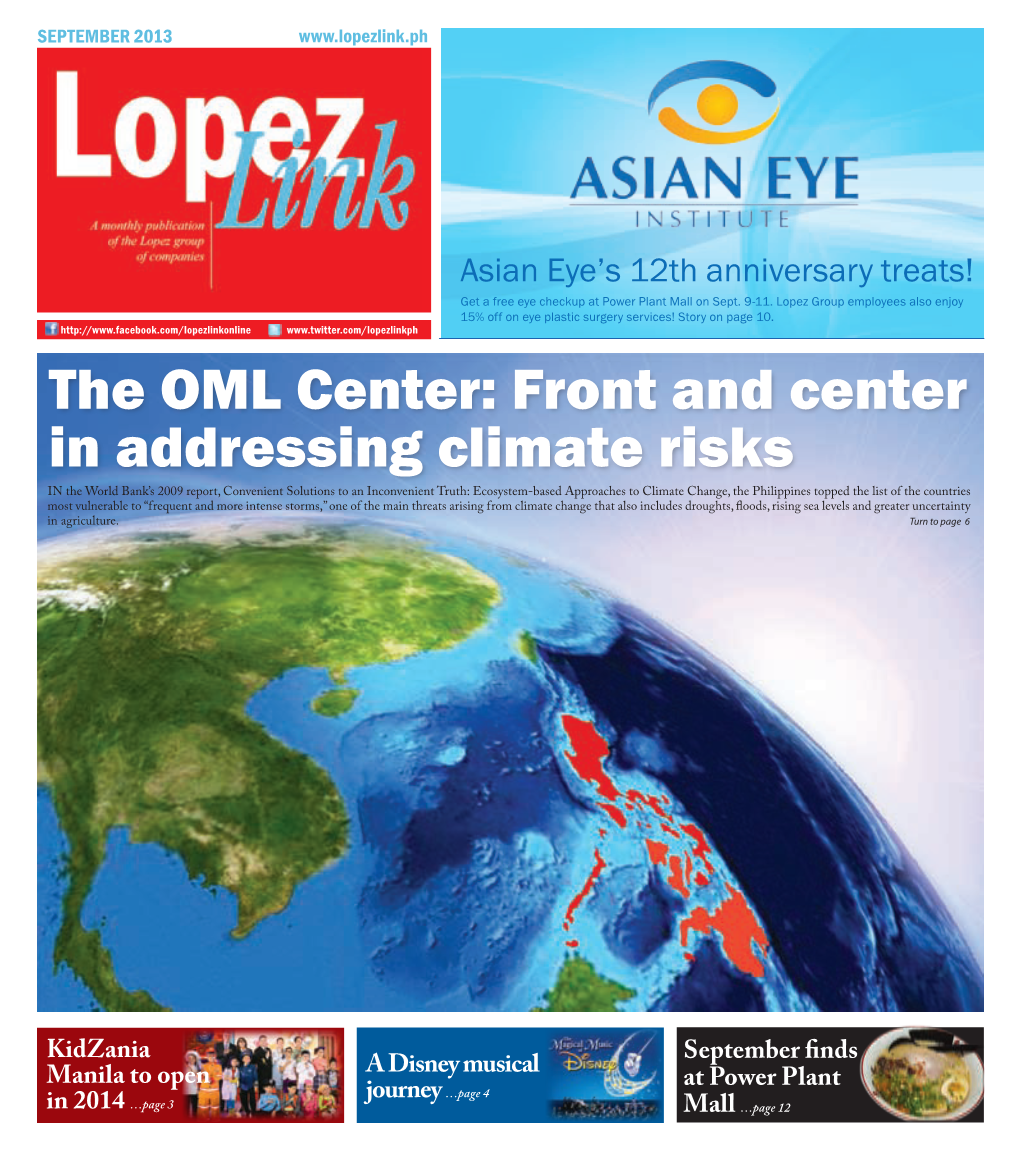 The OML Center: Front and Center in Addressing Climate Risks