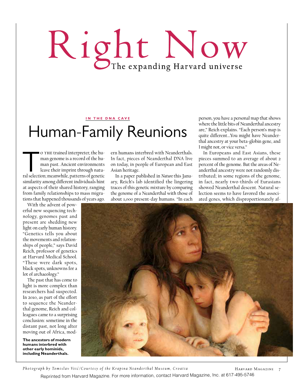 Human-Family Reunions