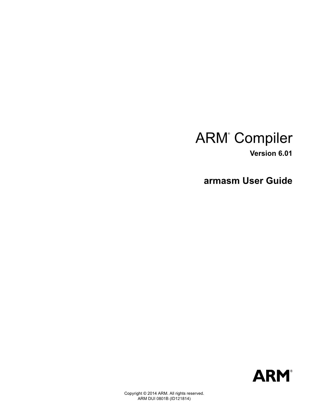 ARM Compiler Armasm User Guide