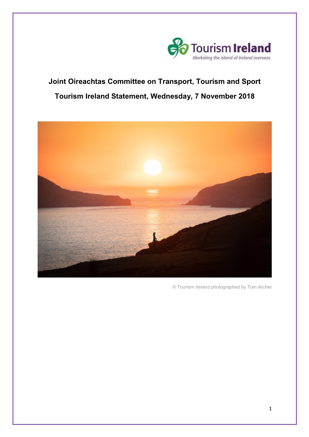 Joint Oireachtas Committee on Transport, Tourism and Sport