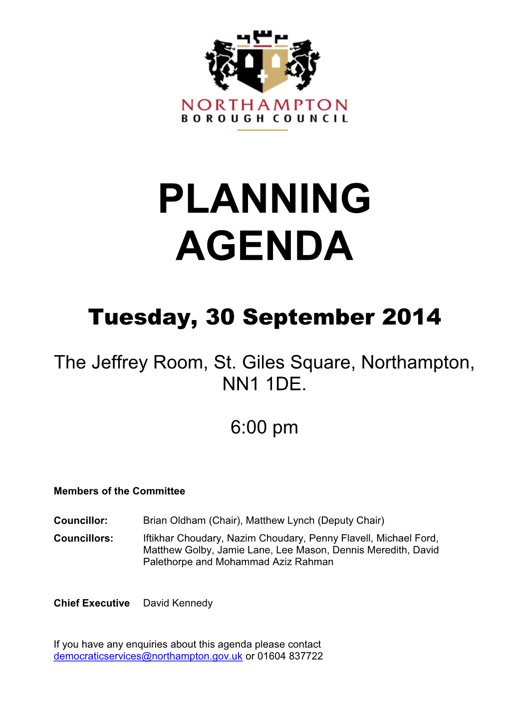 (Public Pack)Agenda Document for Planning Committee, 30/09