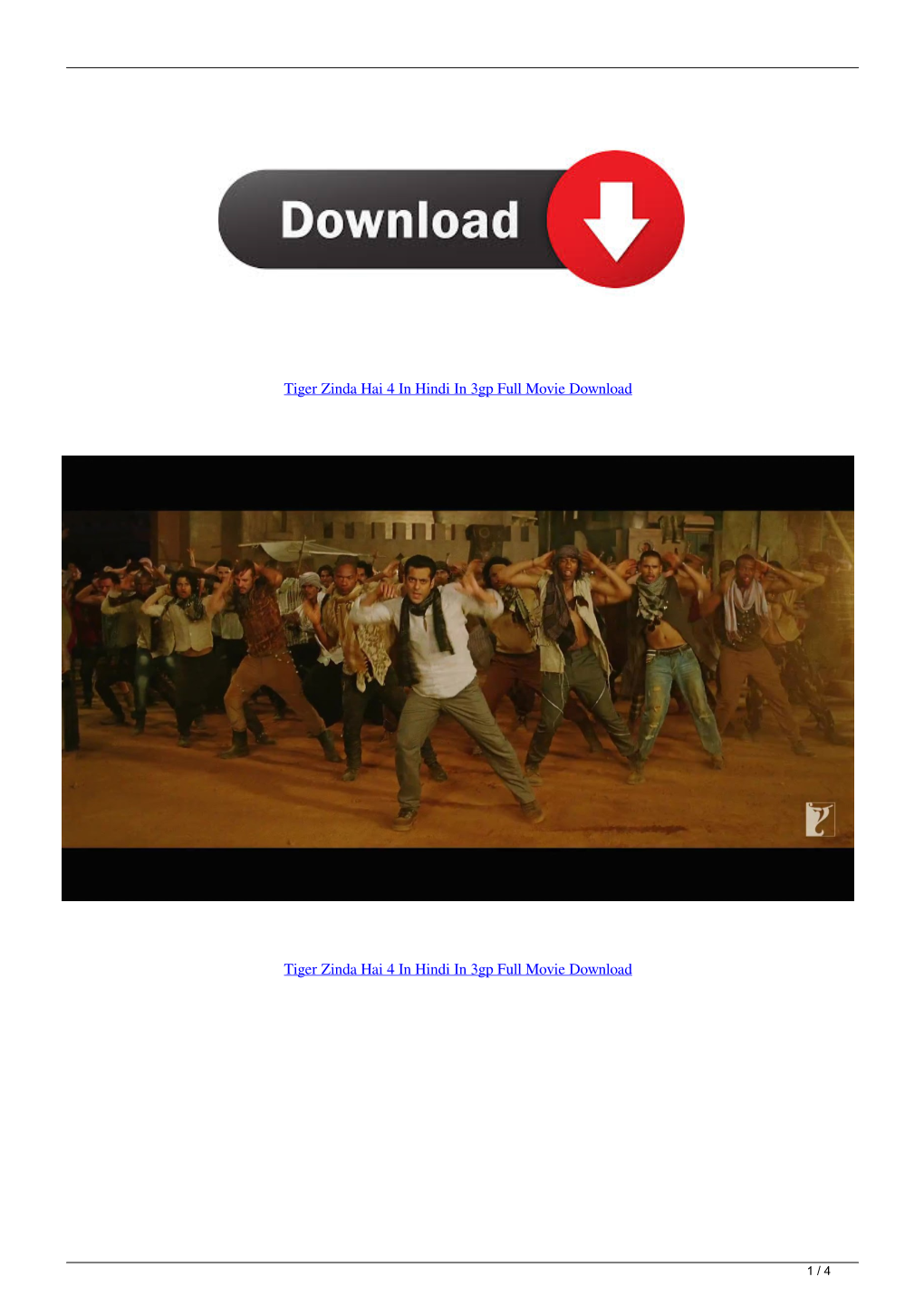 Tiger Zinda Hai 4 in Hindi in 3Gp Full Movie Download
