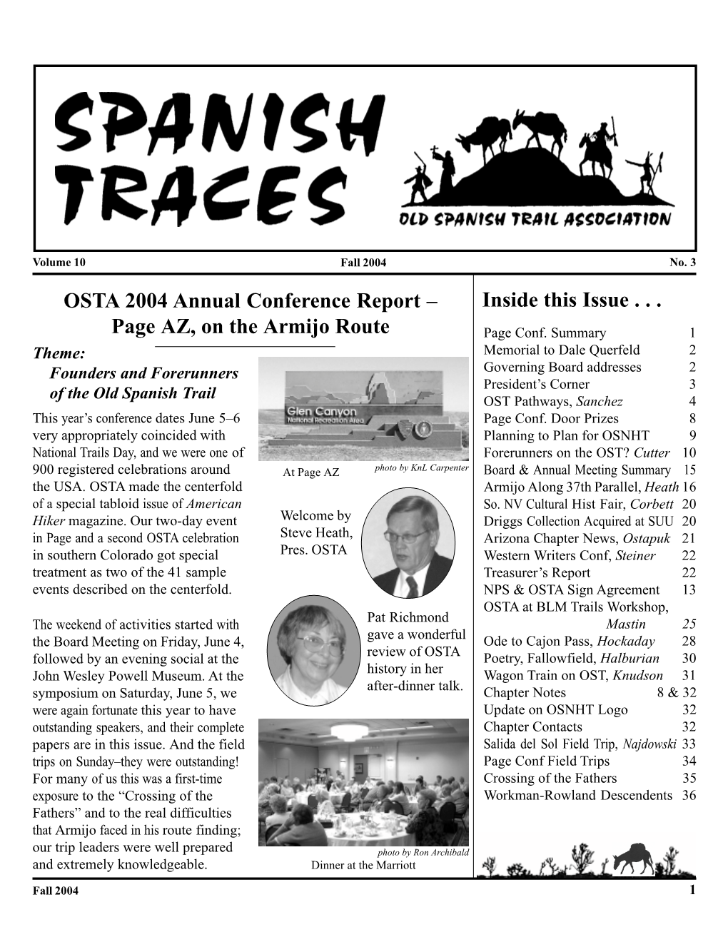 OSTA 2004 Annual Conference Report – Page AZ, on the Armijo Route