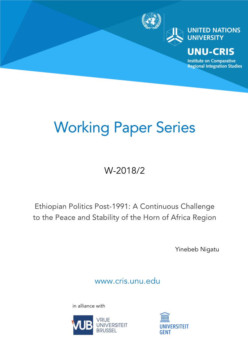 Working Paper Series