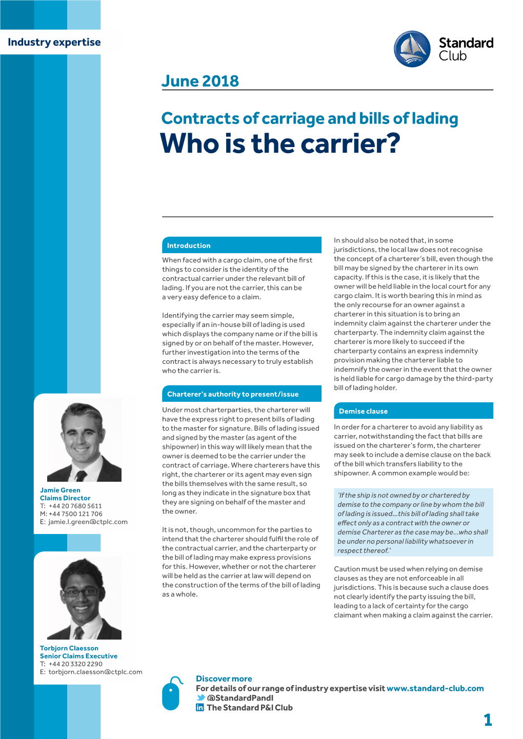 Who Is the Carrier?