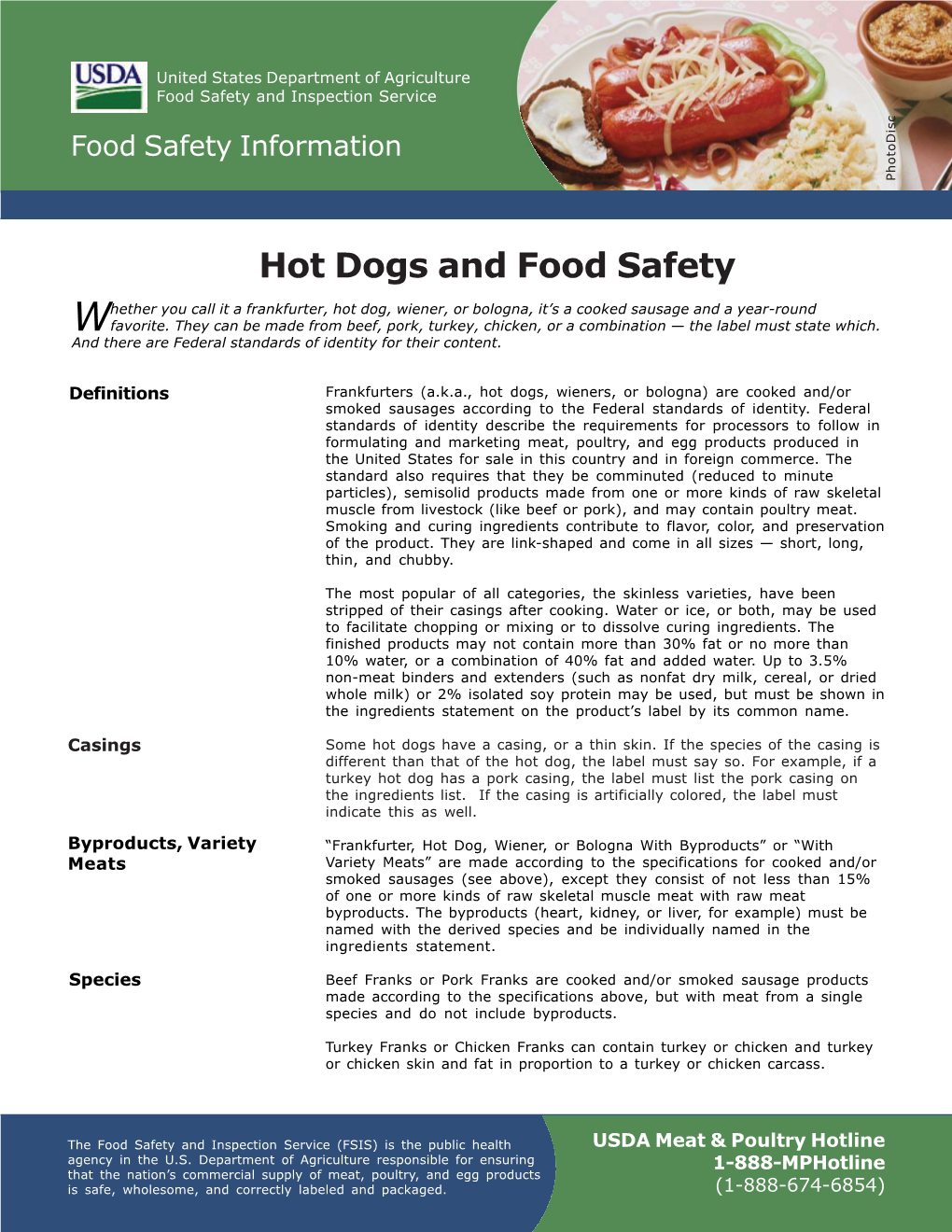 Hot Dogs and Food Safety