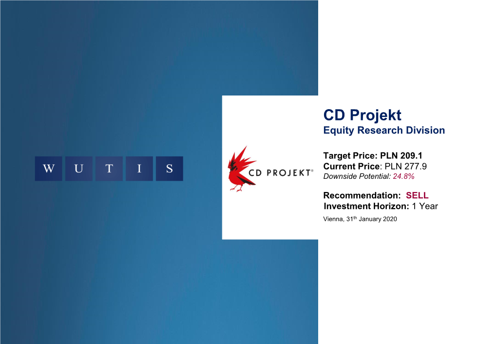 CD Projekt Equity Research Division