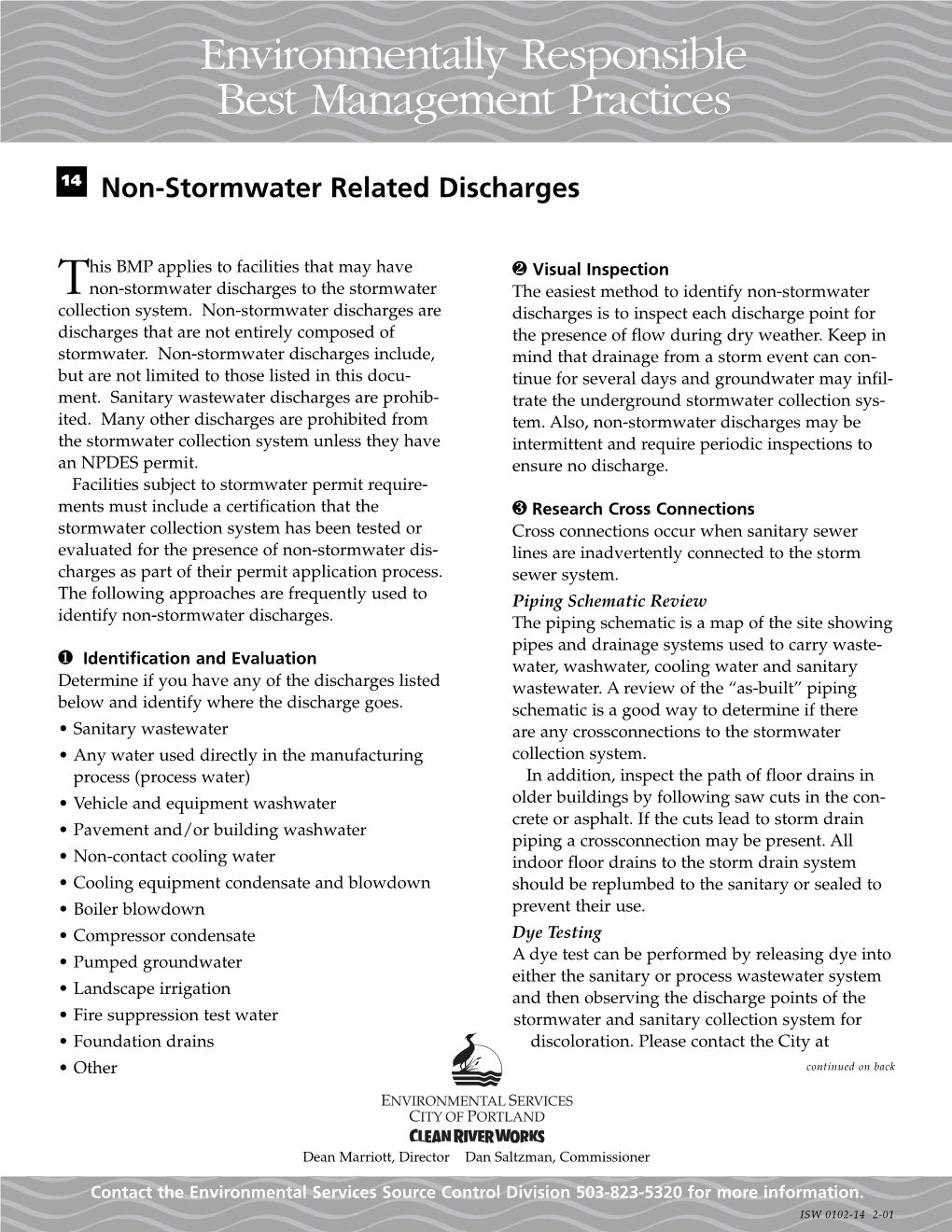 Non-Stormwater Related Discharges