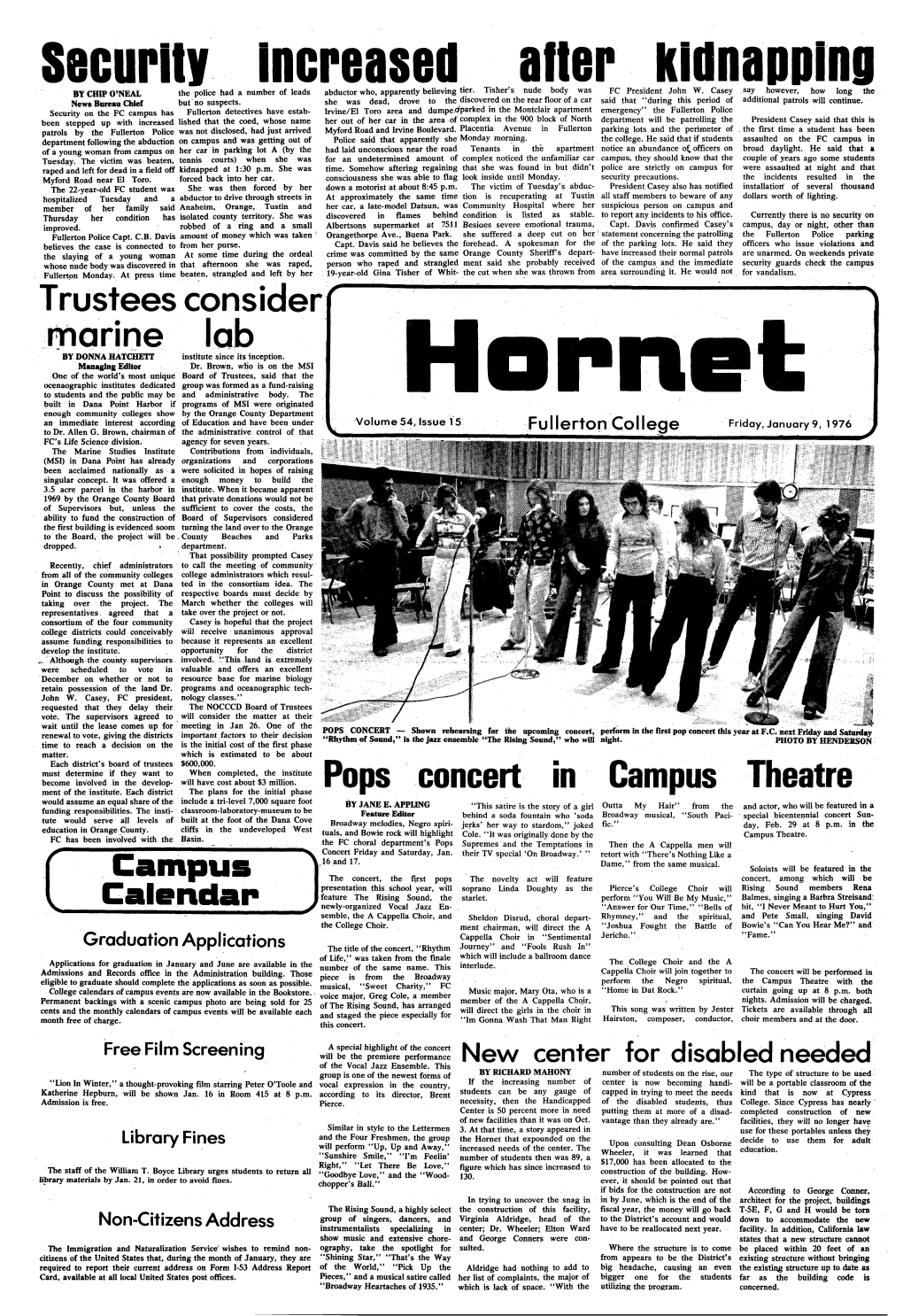 The Hornet, 1923 - 2006 - Link Page Previous Volume 54, Issue 14 Next Volume 54, Issue 16