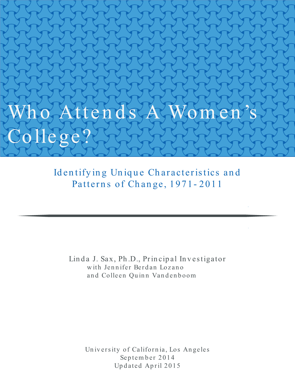 Who Attends a Women's College?