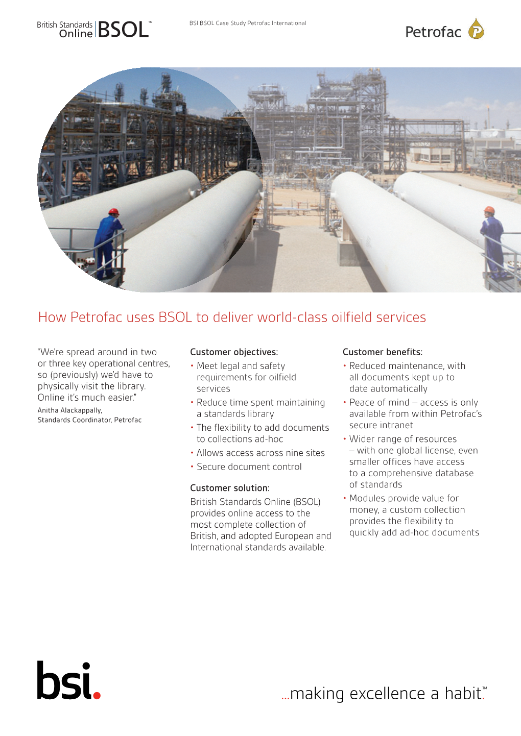 How Petrofac Uses BSOL to Deliver World-Class Oilfield Services