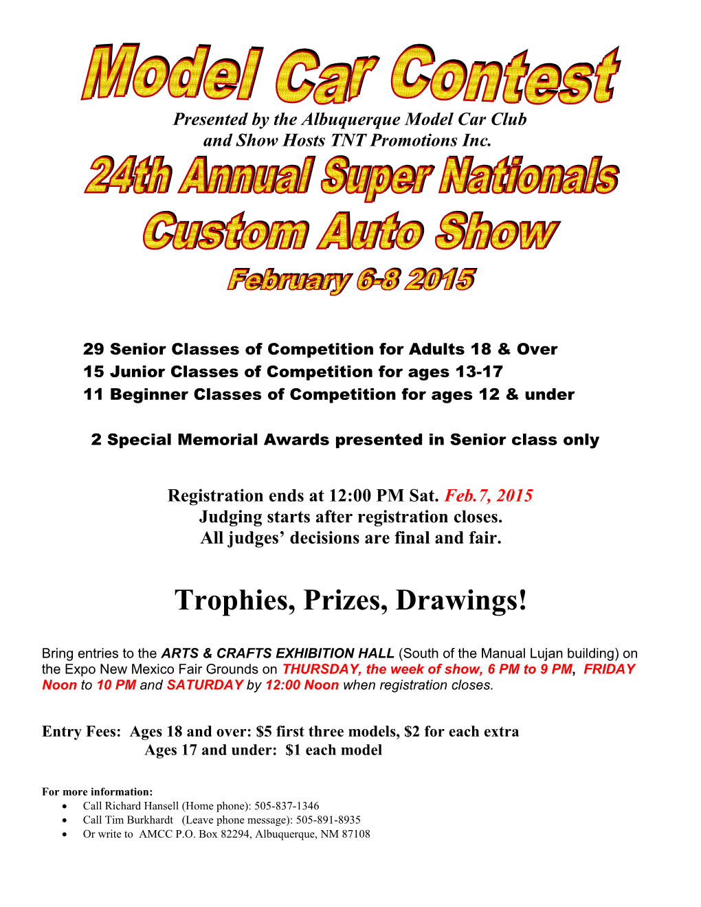 Presented by the Albuquerque Model Car Club