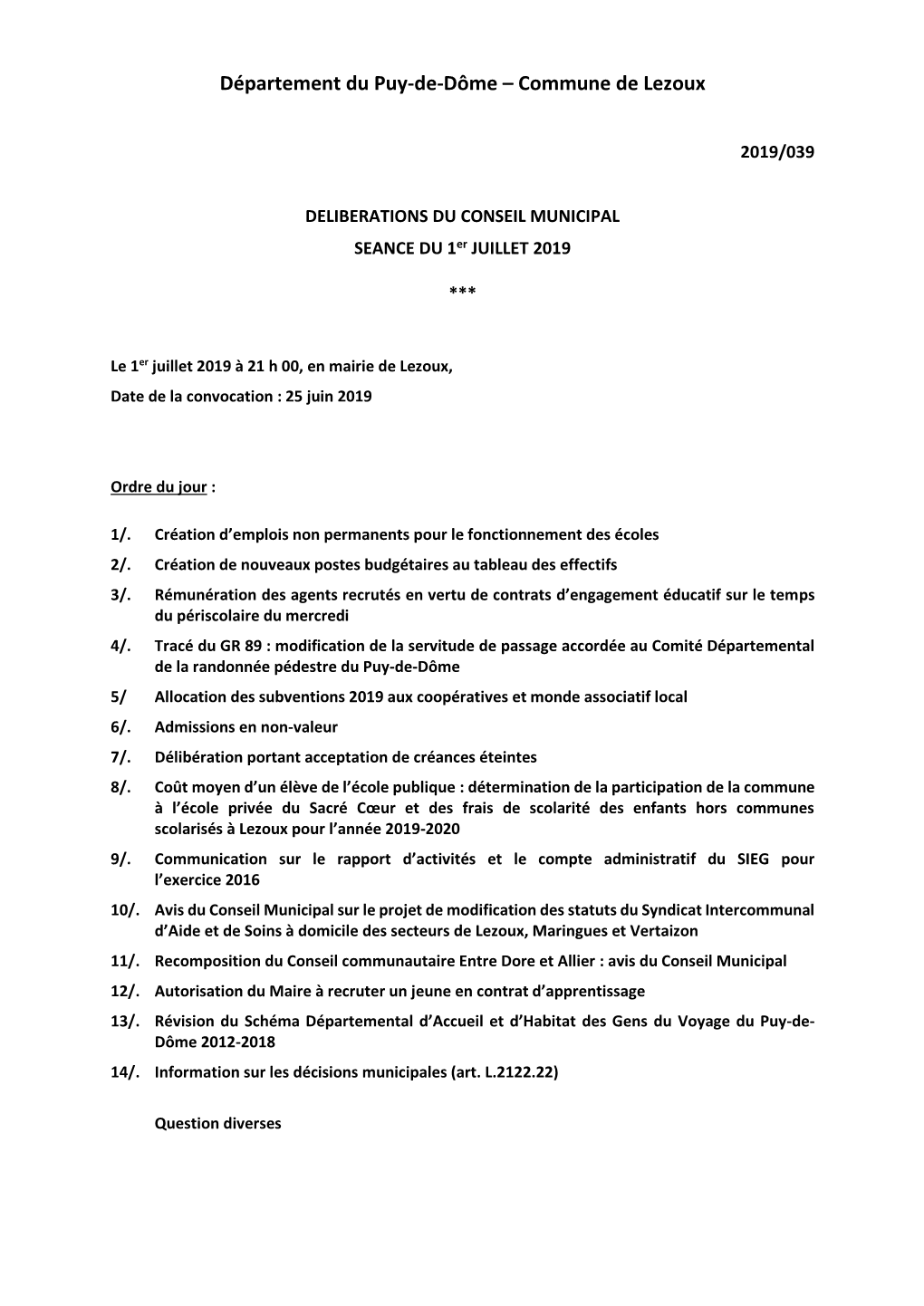 Département Du Puy-De-Dôme – Commune De Lezoux
