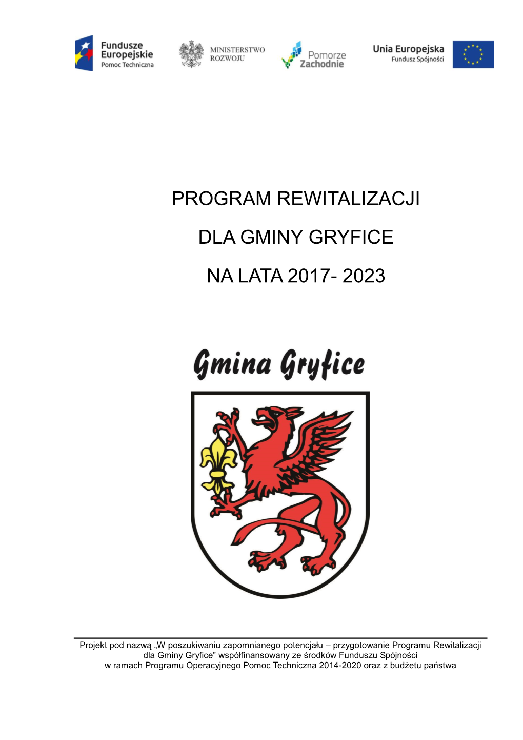 Program Rewitalizacji Dla Gminy Gryfice