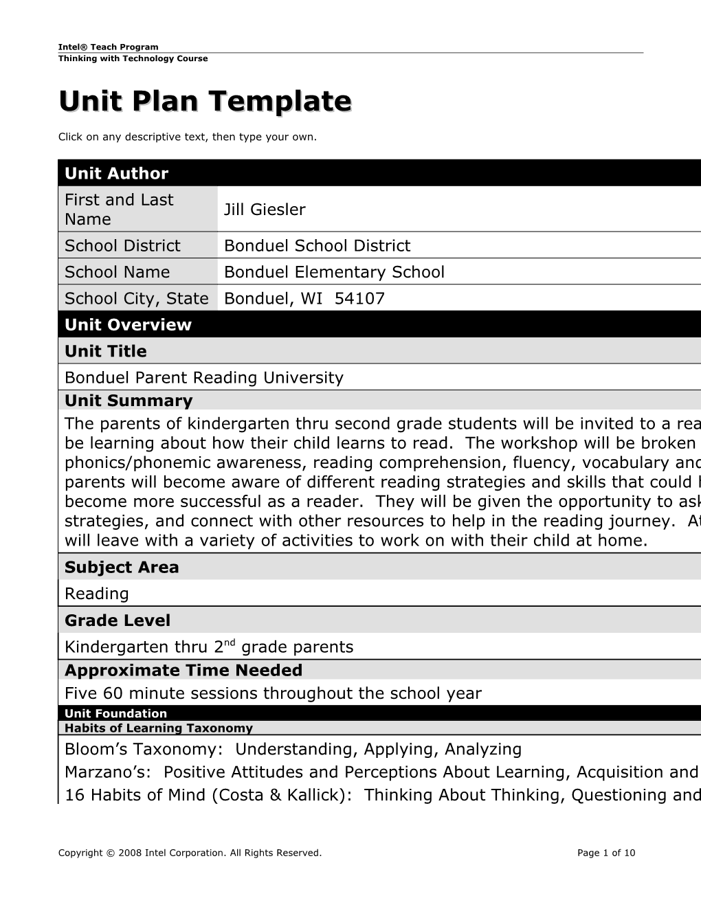 Unit Plan Template s24