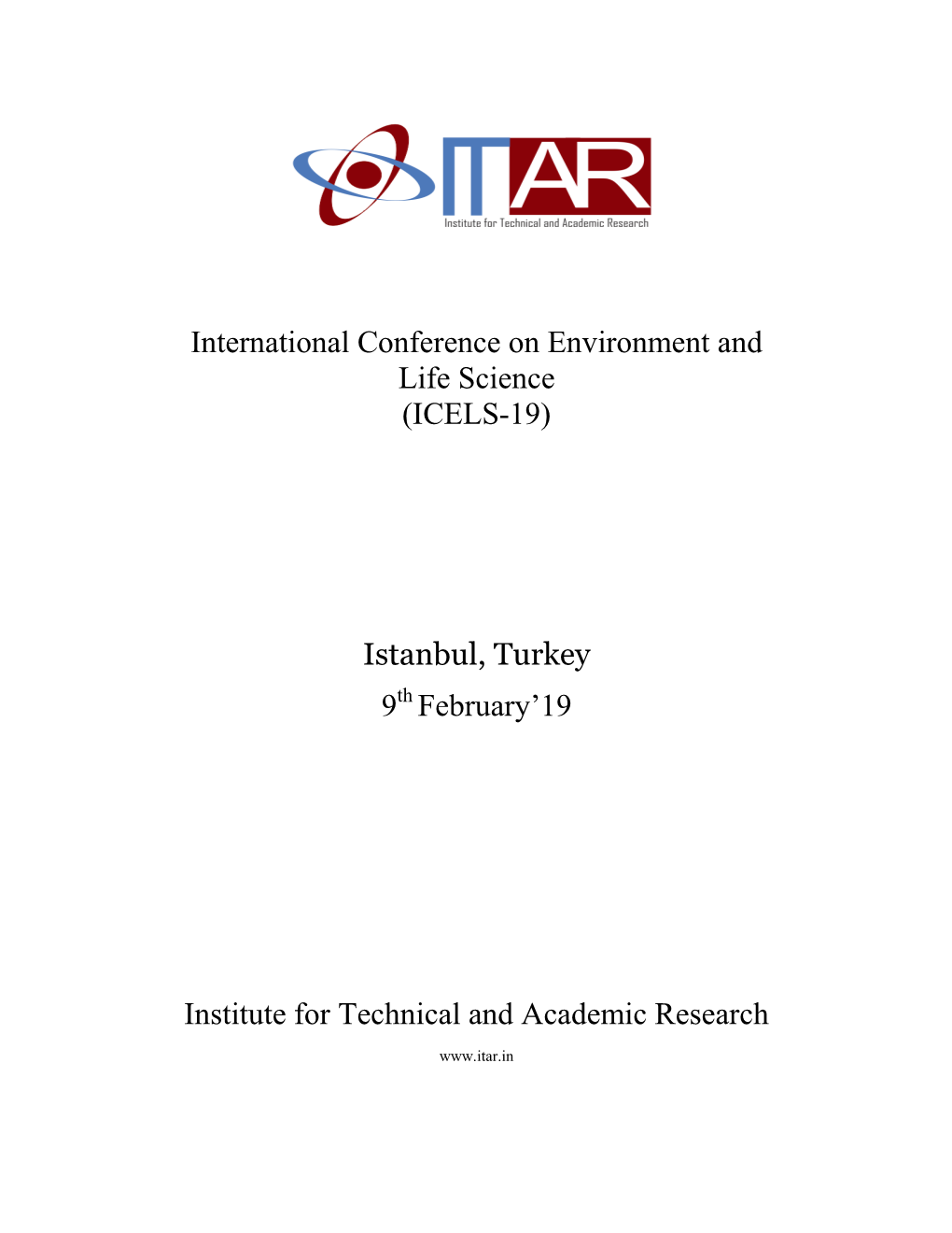 Istanbul, Turkey 9 February'19 Institute for Technic