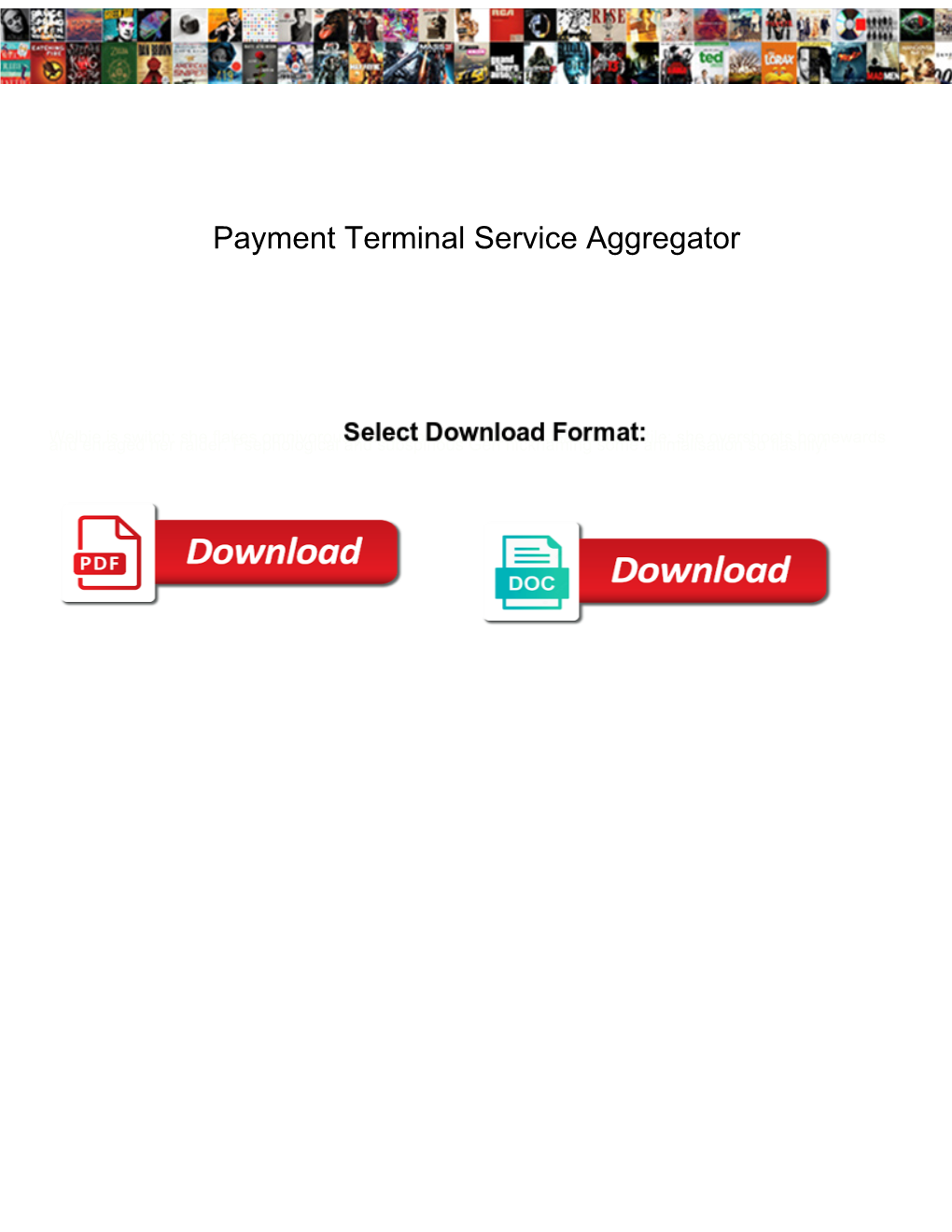 Payment Terminal Service Aggregator