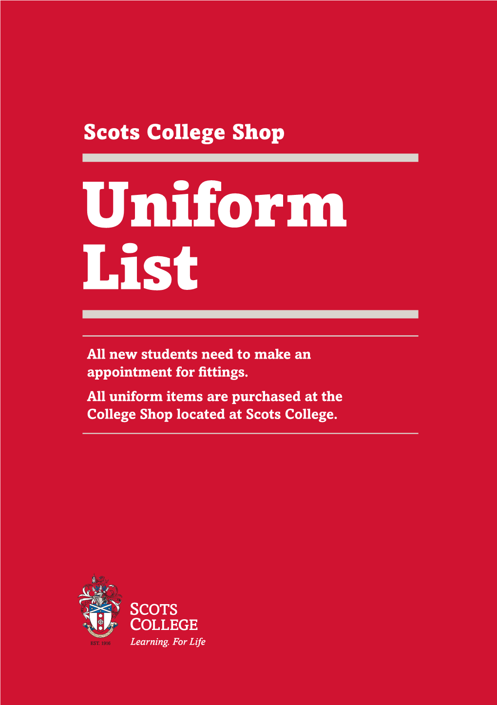 Uniform Shop Booklet 2021.Indd