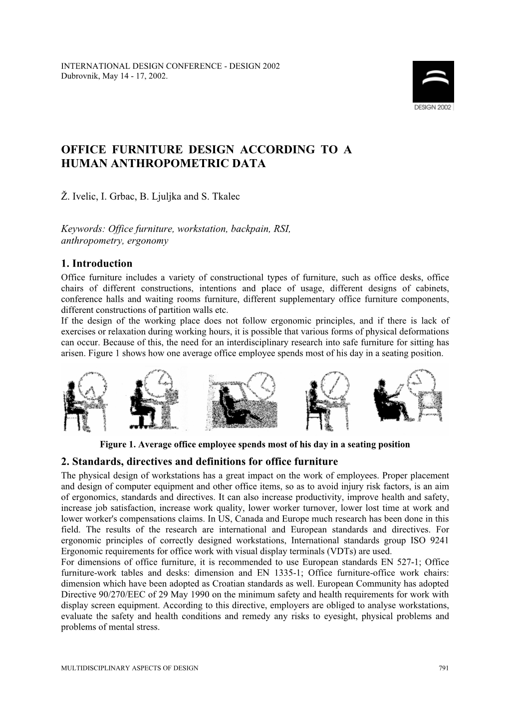 Office Furniture Design According to a Human Anthropometric Data