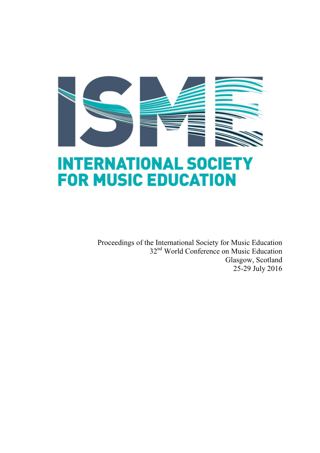 ISME Conference Proceedings 2016 Final