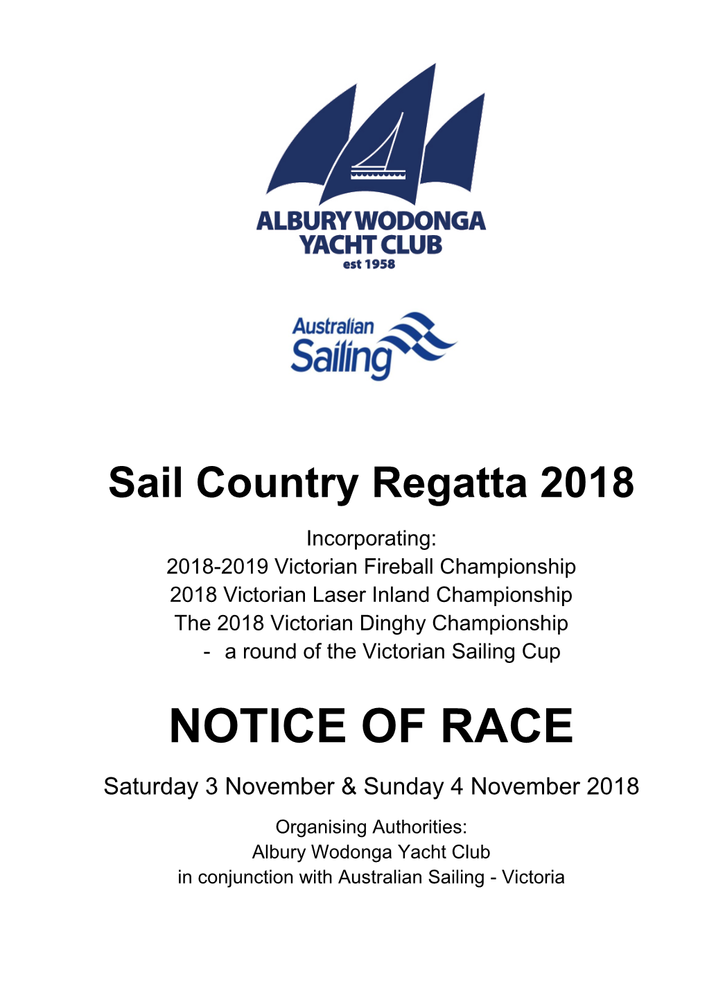 Notice of Race