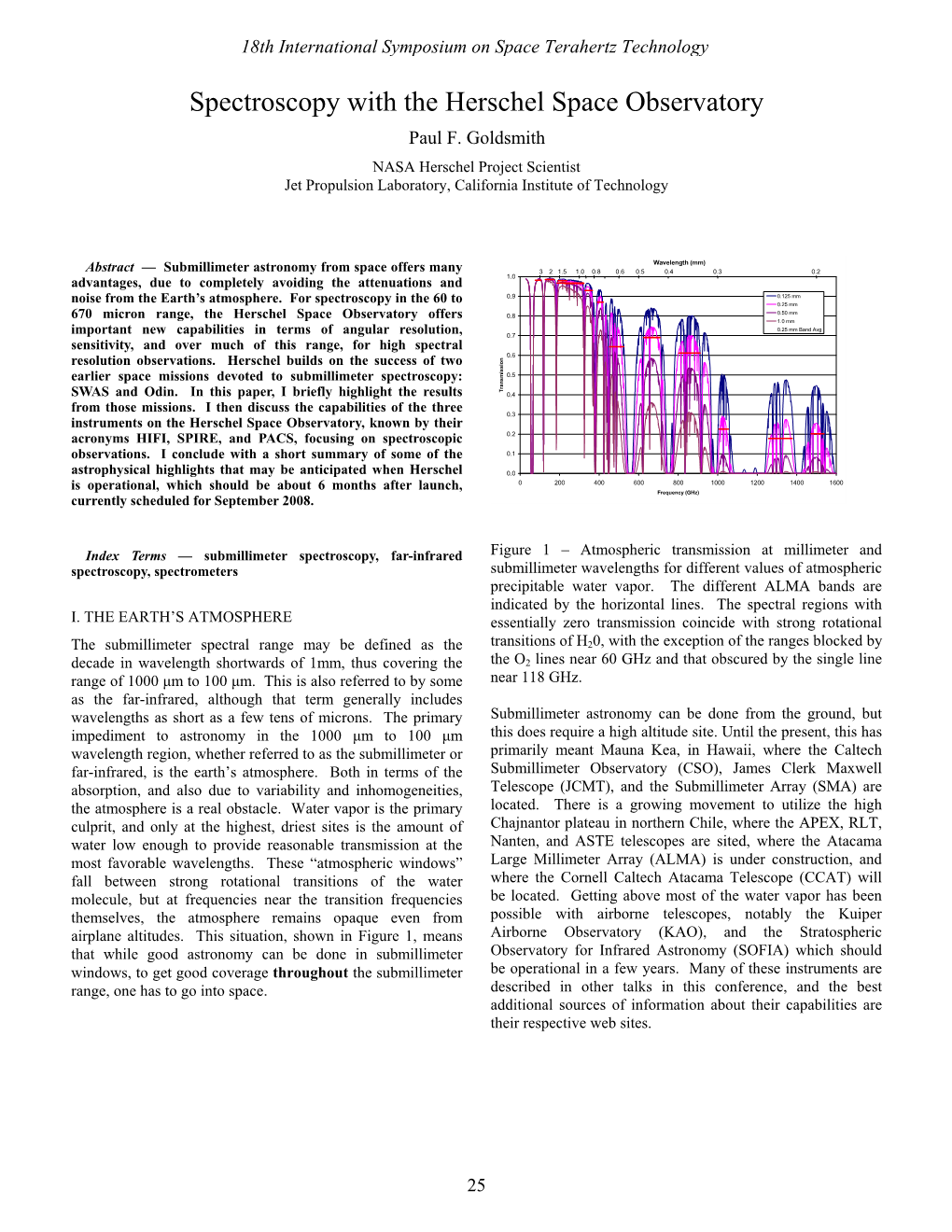 Spectroscopy with the Herschel Space Observatory Paul F