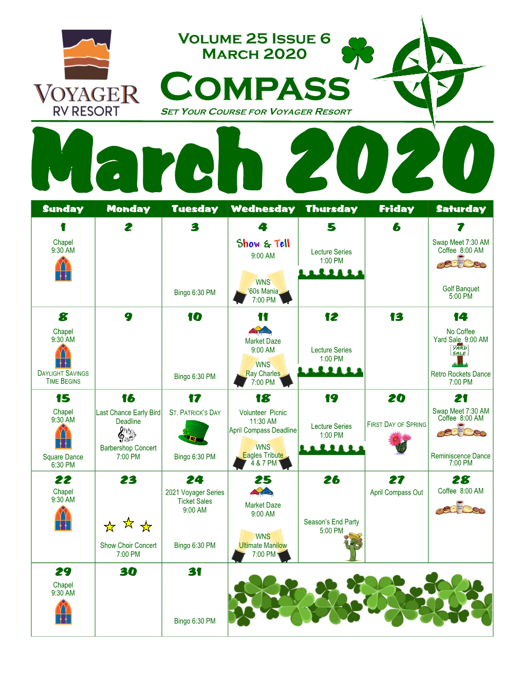 March 2020 COMPASS SET YOUR COURSE for VOYAGER RESORT