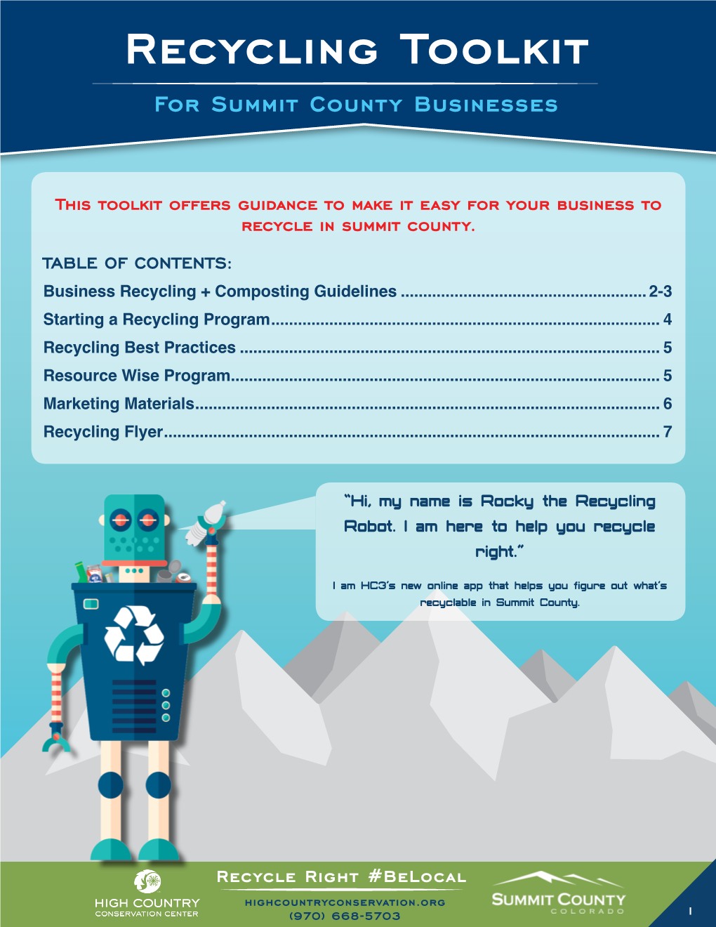 Recycling Toolkit for Summit County Businesses