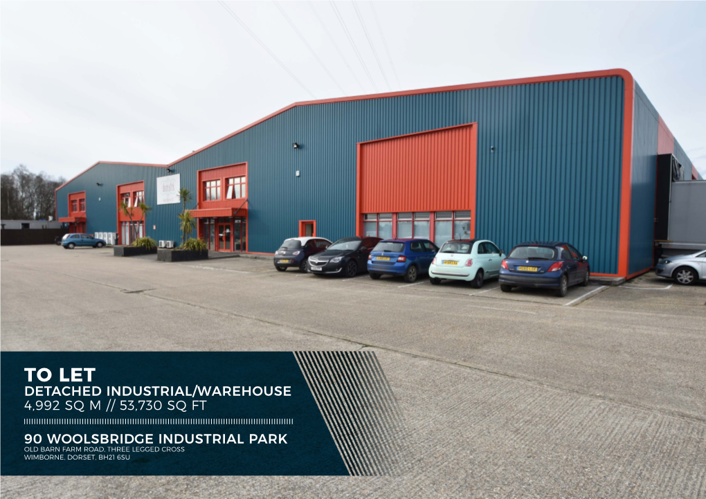 To Let Detached Industrial/Warehouse 4,992 Sq M // 53,730 Sq Ft