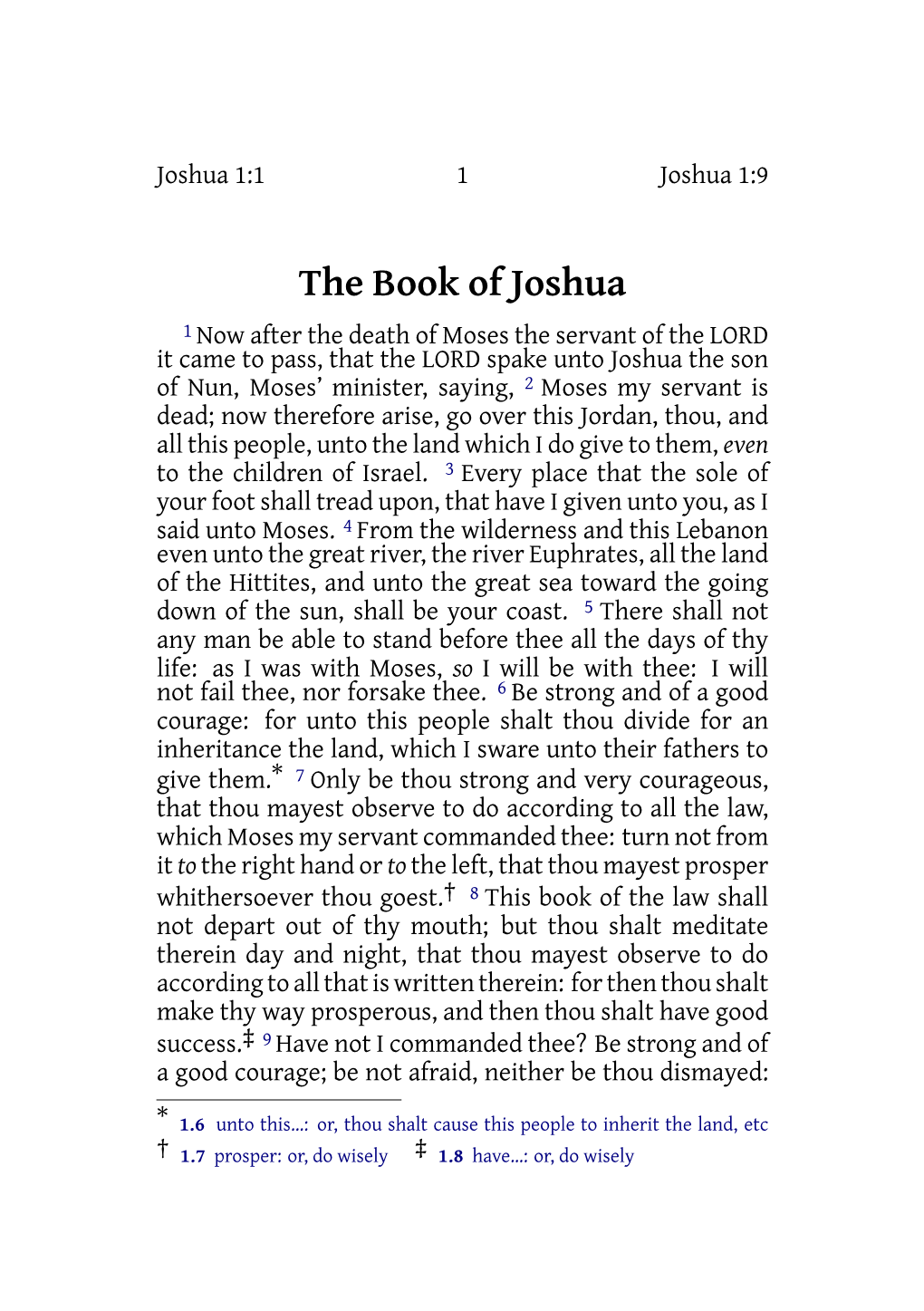 The Book of Joshua