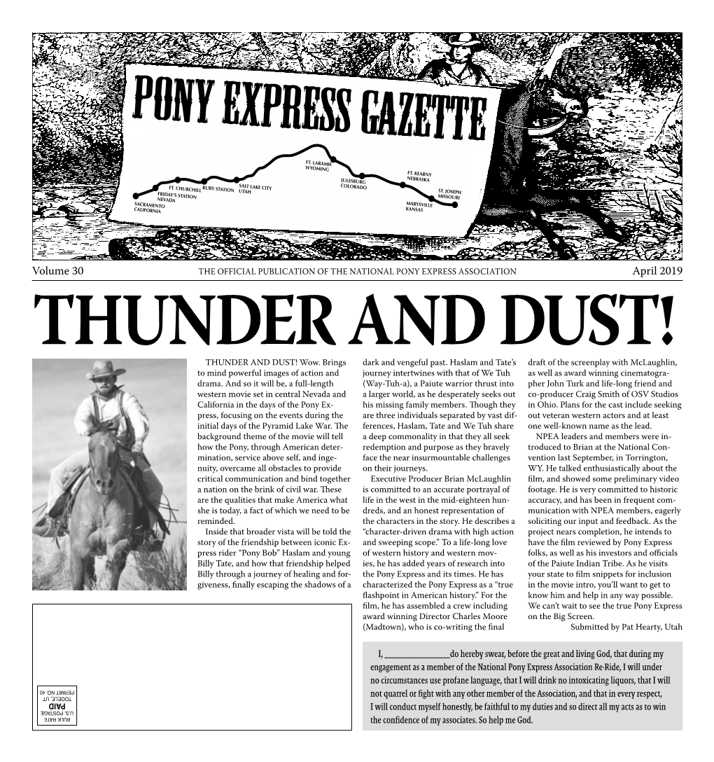 Pony Express Gazette 2019