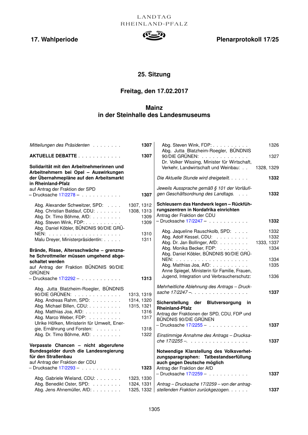 17. Wahlperiode Plenarprotokoll 17/25 25. Sitzung Freitag