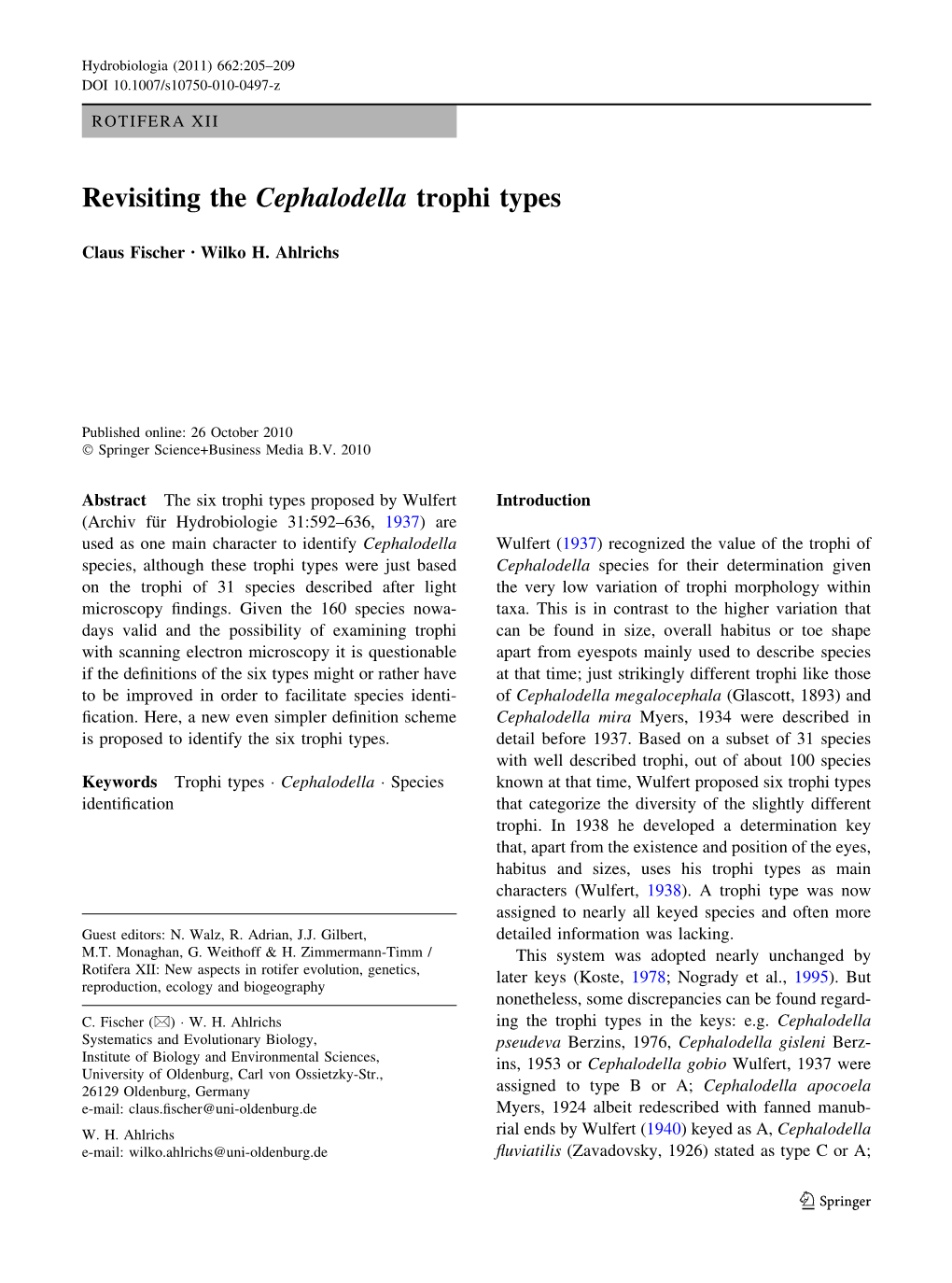 Revisiting the Cephalodella Trophi Types