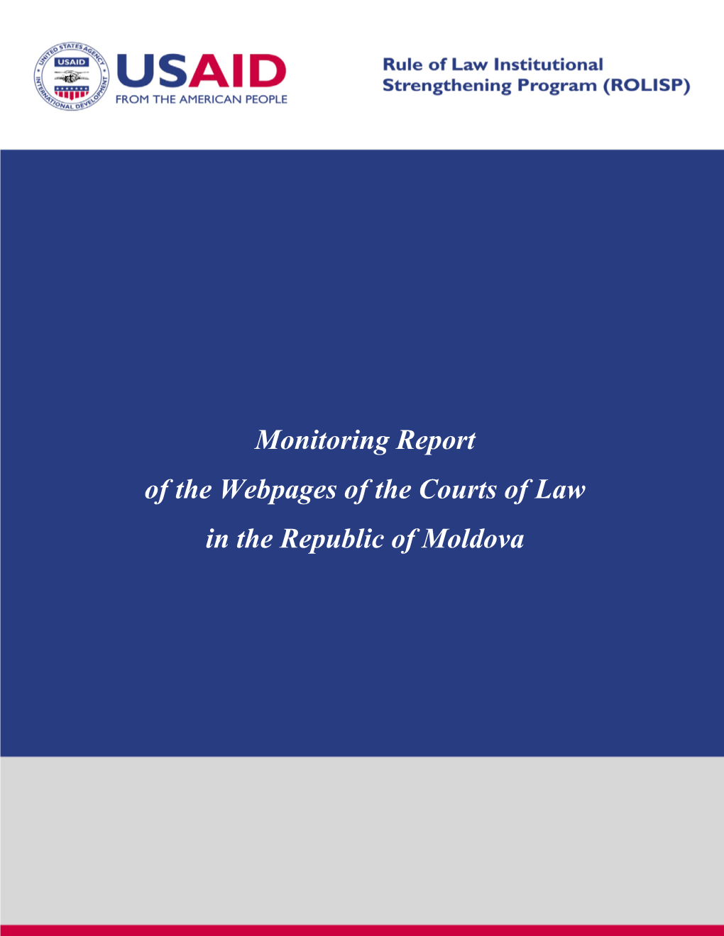 Monitoring Report of the Webpages of the Courts of Law in the Republic of Moldova