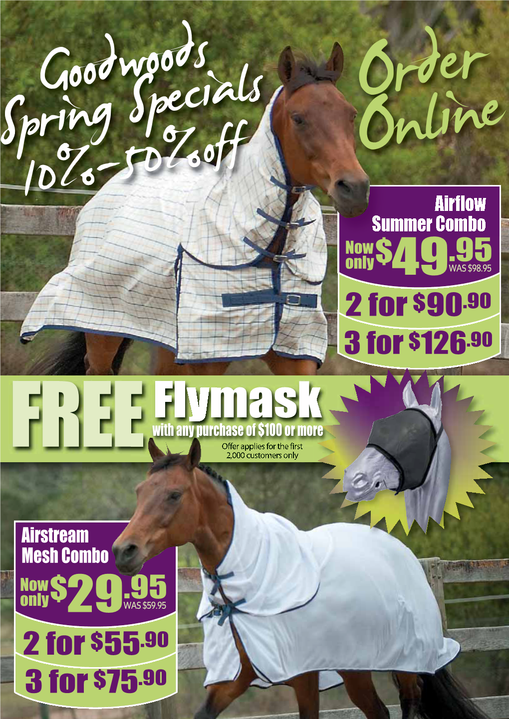 Flymask with Any Purchase of $100 Or More FREE Offer Applies for the First 2,000 Customers Only