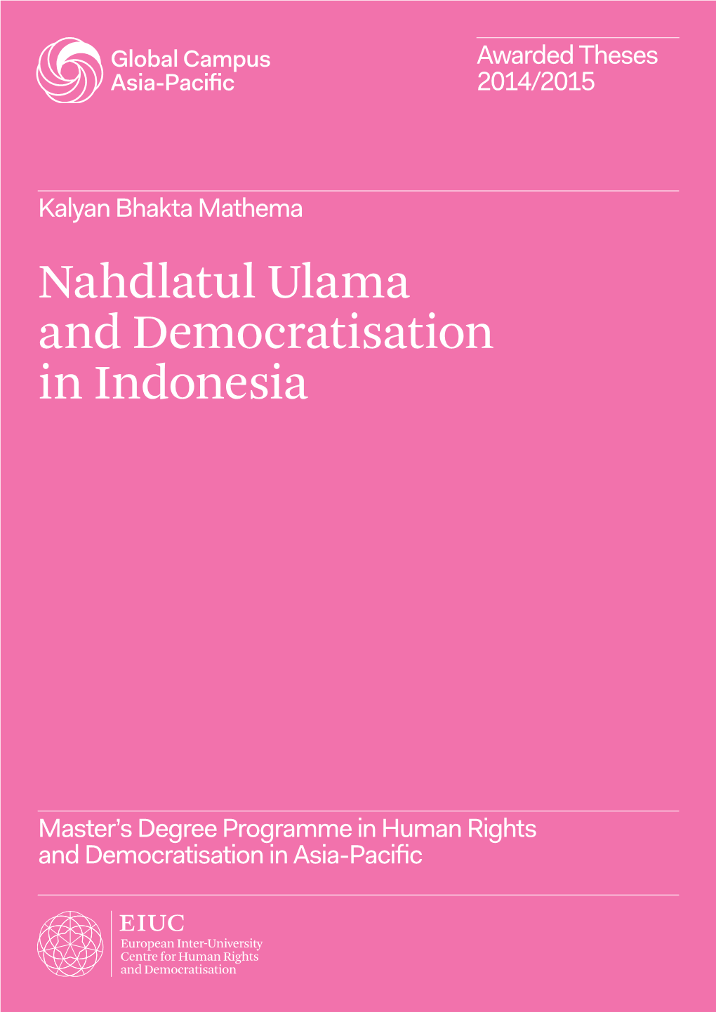 Nahdlatul Ulama and Democratisation in Indonesia