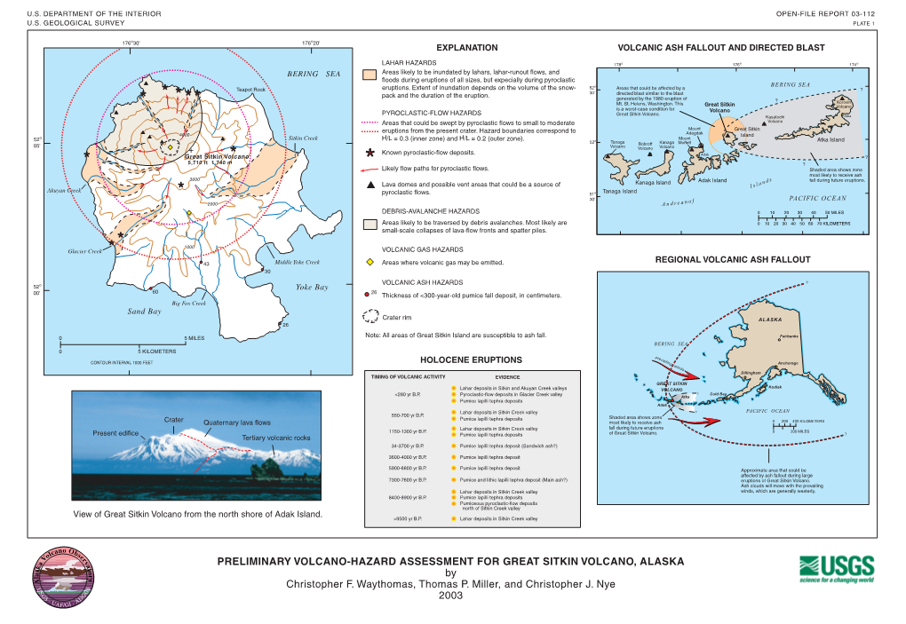 Preliminary Volcano-Hazard Assessment for Great Sitkin Volcano, Alaska