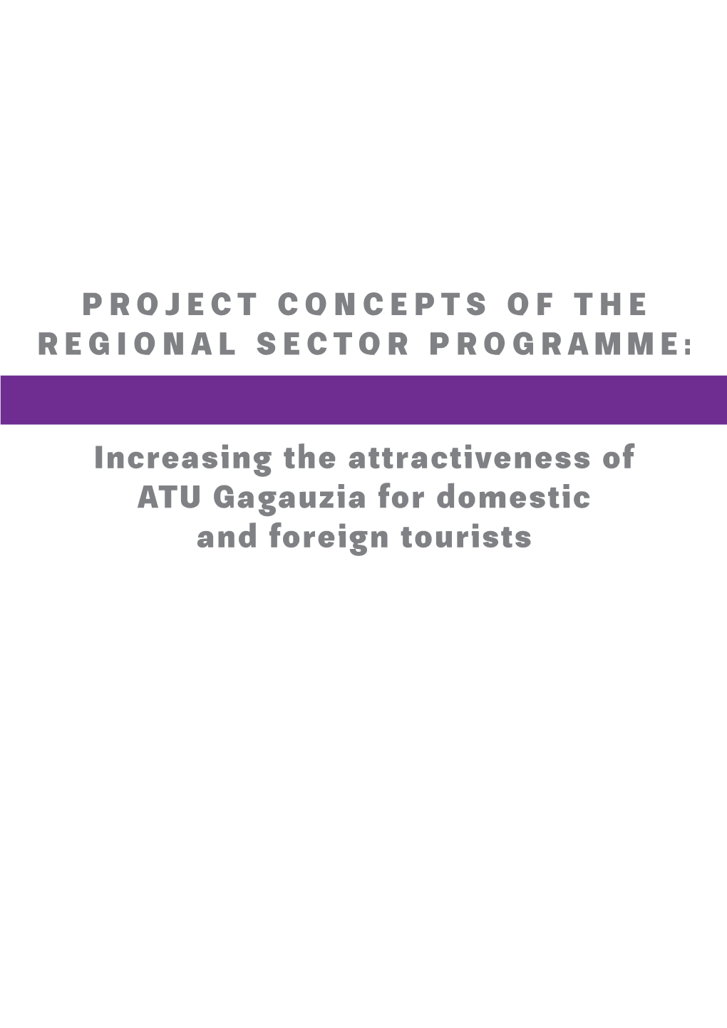 Project Concepts of the Regional Sector Programme