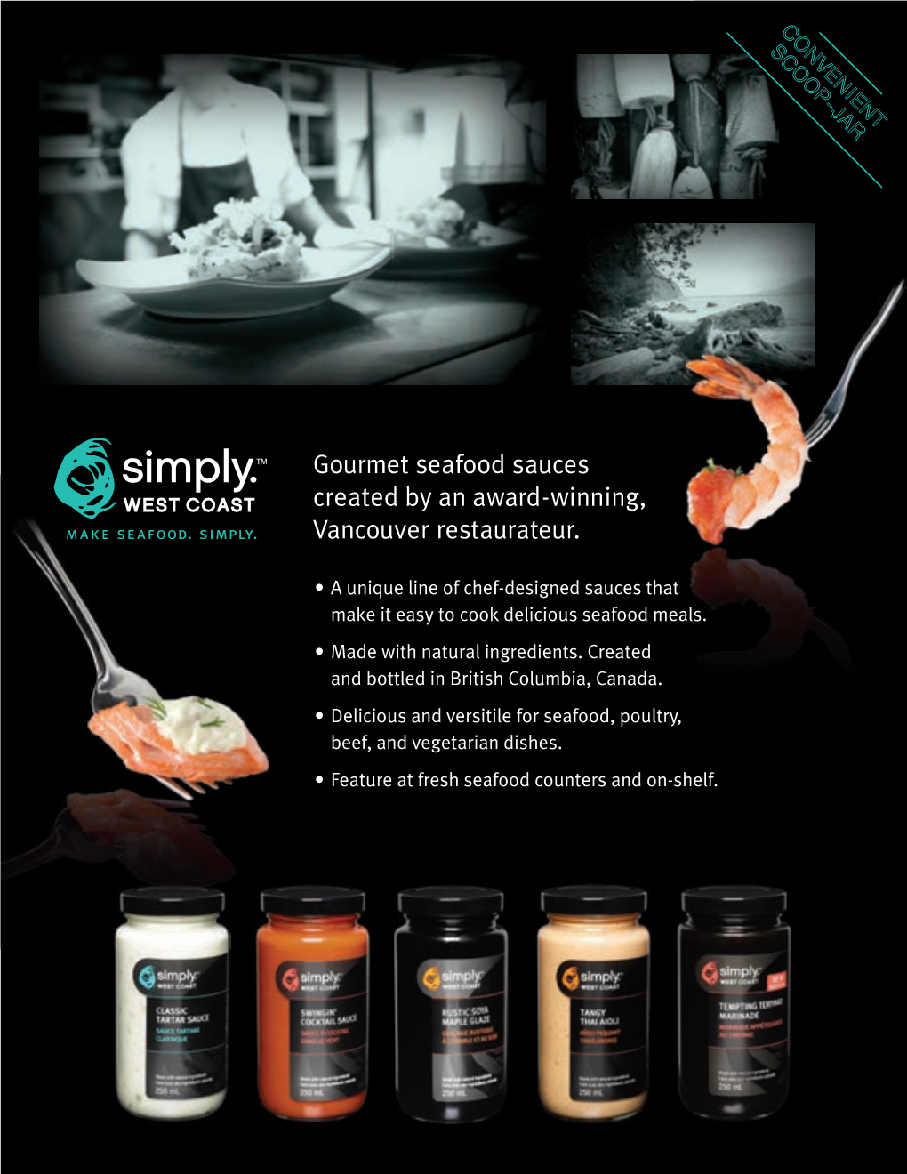 Gourmet Seafood Sauces Created by an Award-Winning, Vancouver Restaurateur