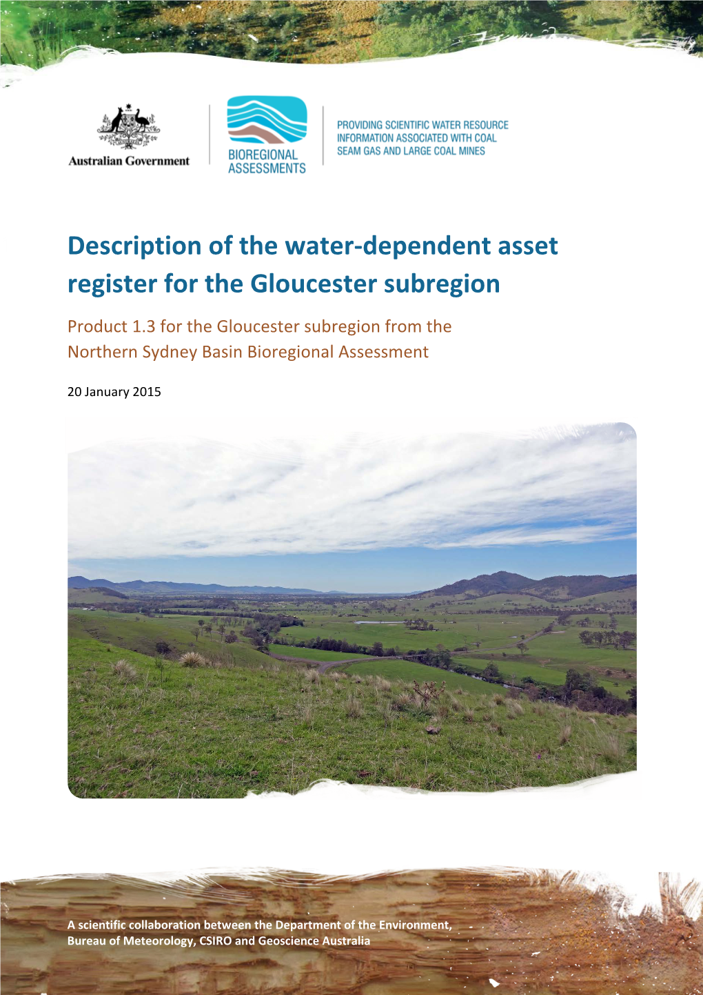 Description of the Water-Dependent Asset Register for the Gloucester