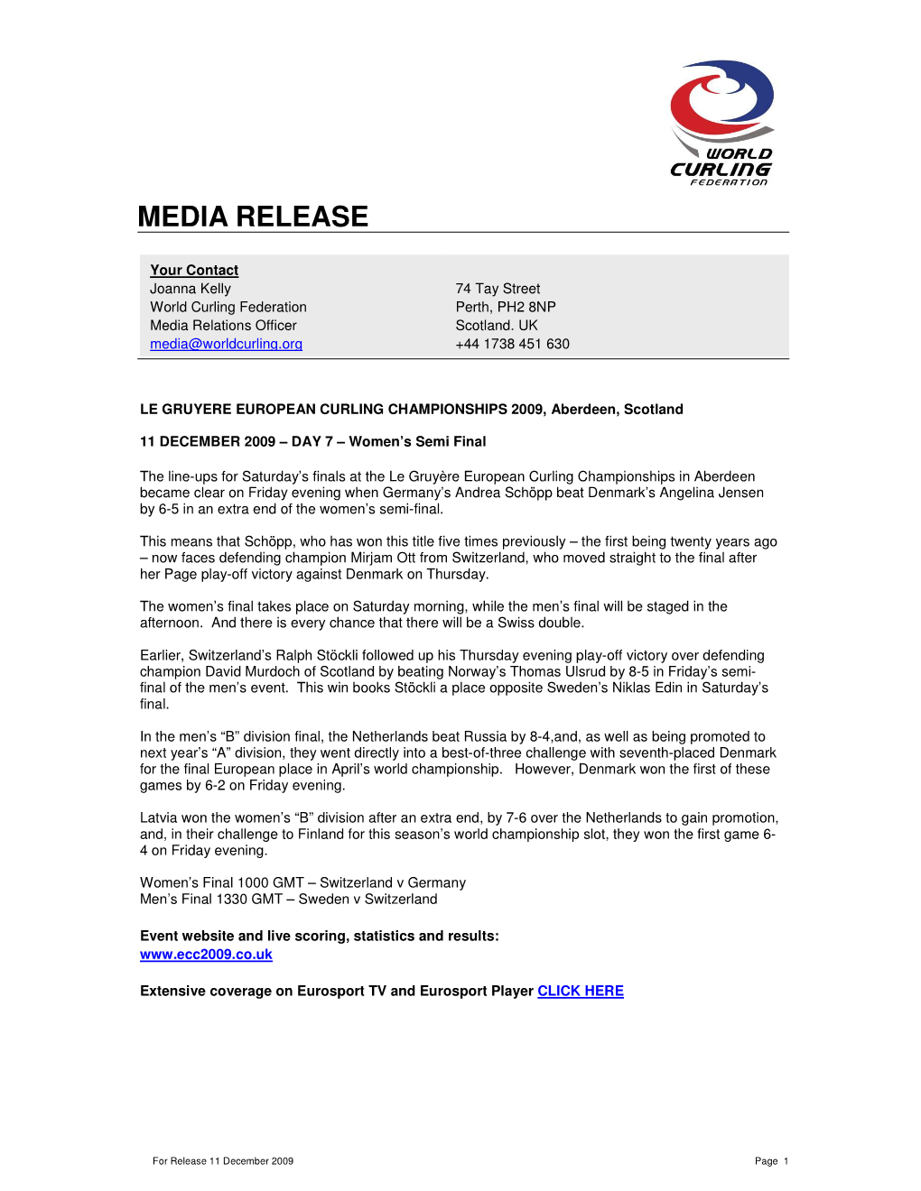 Media Release