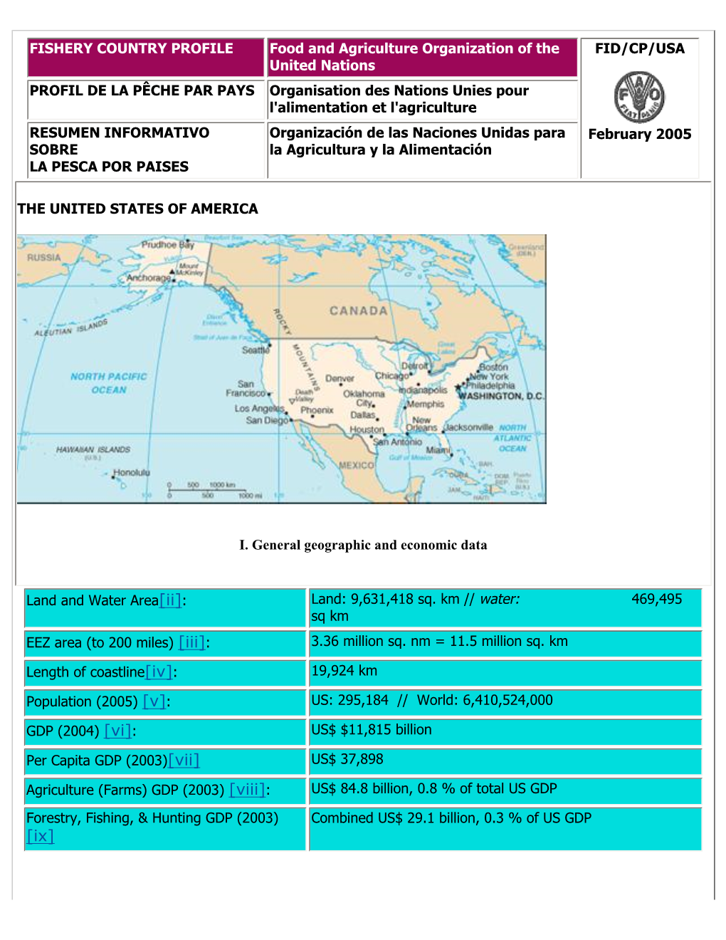 FAO Fishery Country Profile