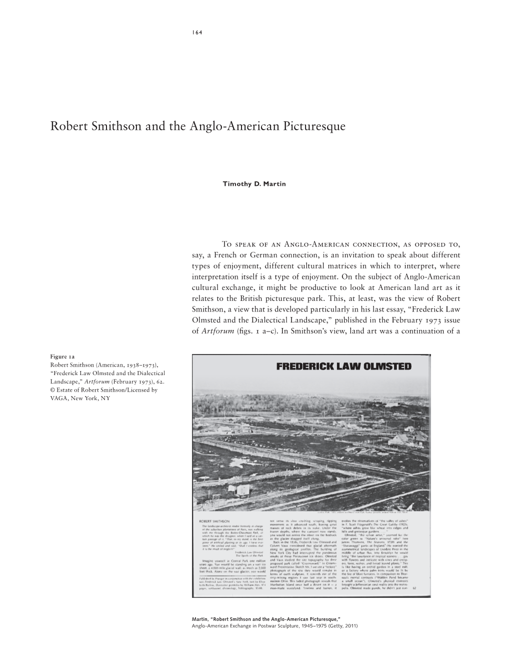 Robert Smithson and the Anglo-American Picturesque