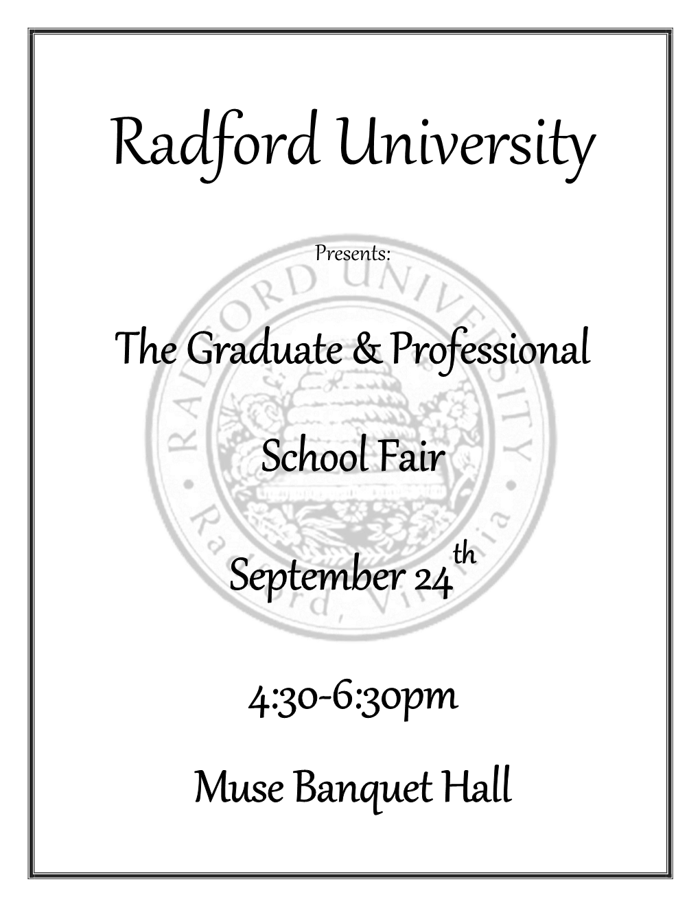 The Graduate & Professional School Fair September