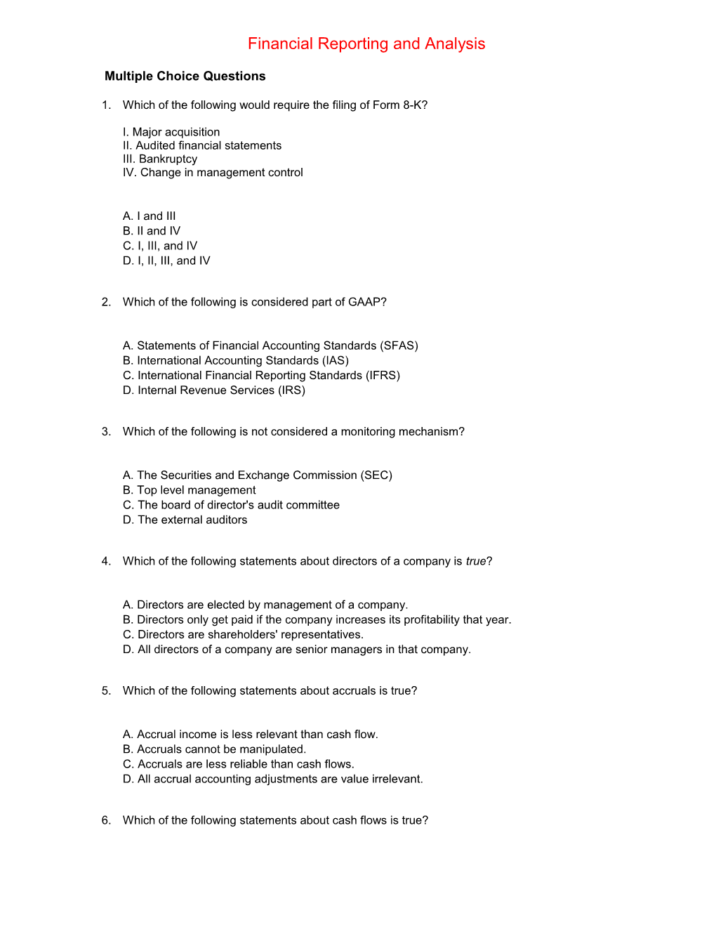 Financial Reporting and Analysis s3