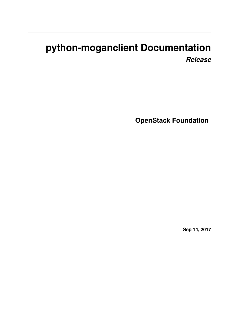 Python-Moganclient Documentation Release