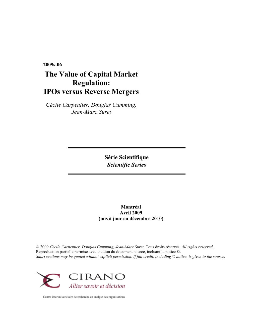 Ipos Versus Reverse Mergers