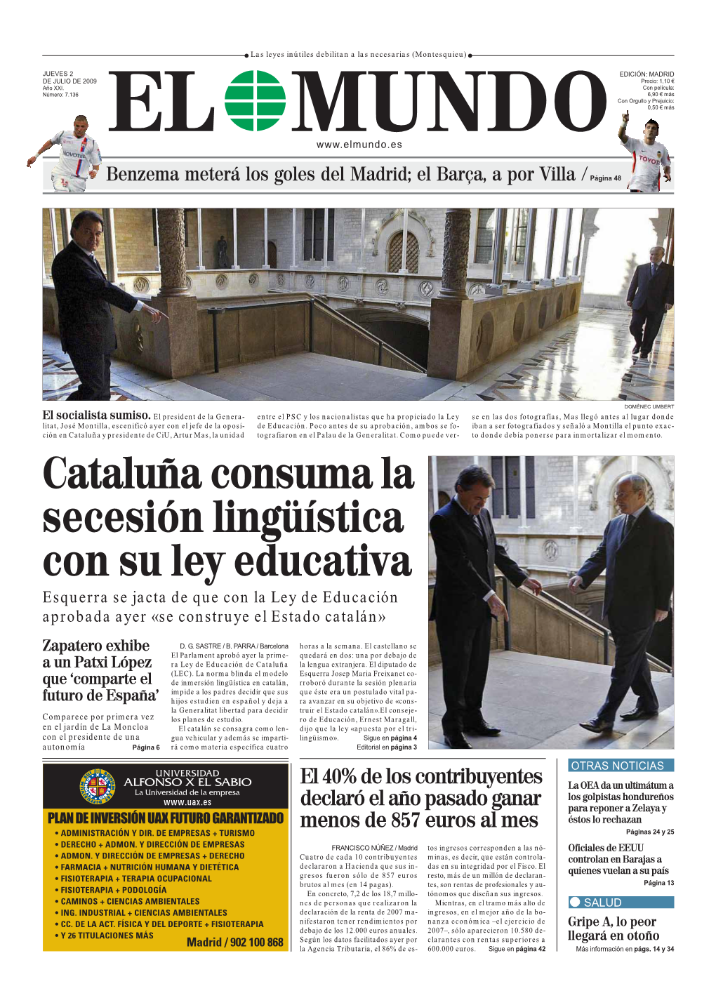 Cataluña Consuma La Secesión Lingüística Con Su Ley Educativa Esquerra Se Jacta De Que Con La Ley De Educación Aprobada Ayer «Se Construye El Estado Catalán»