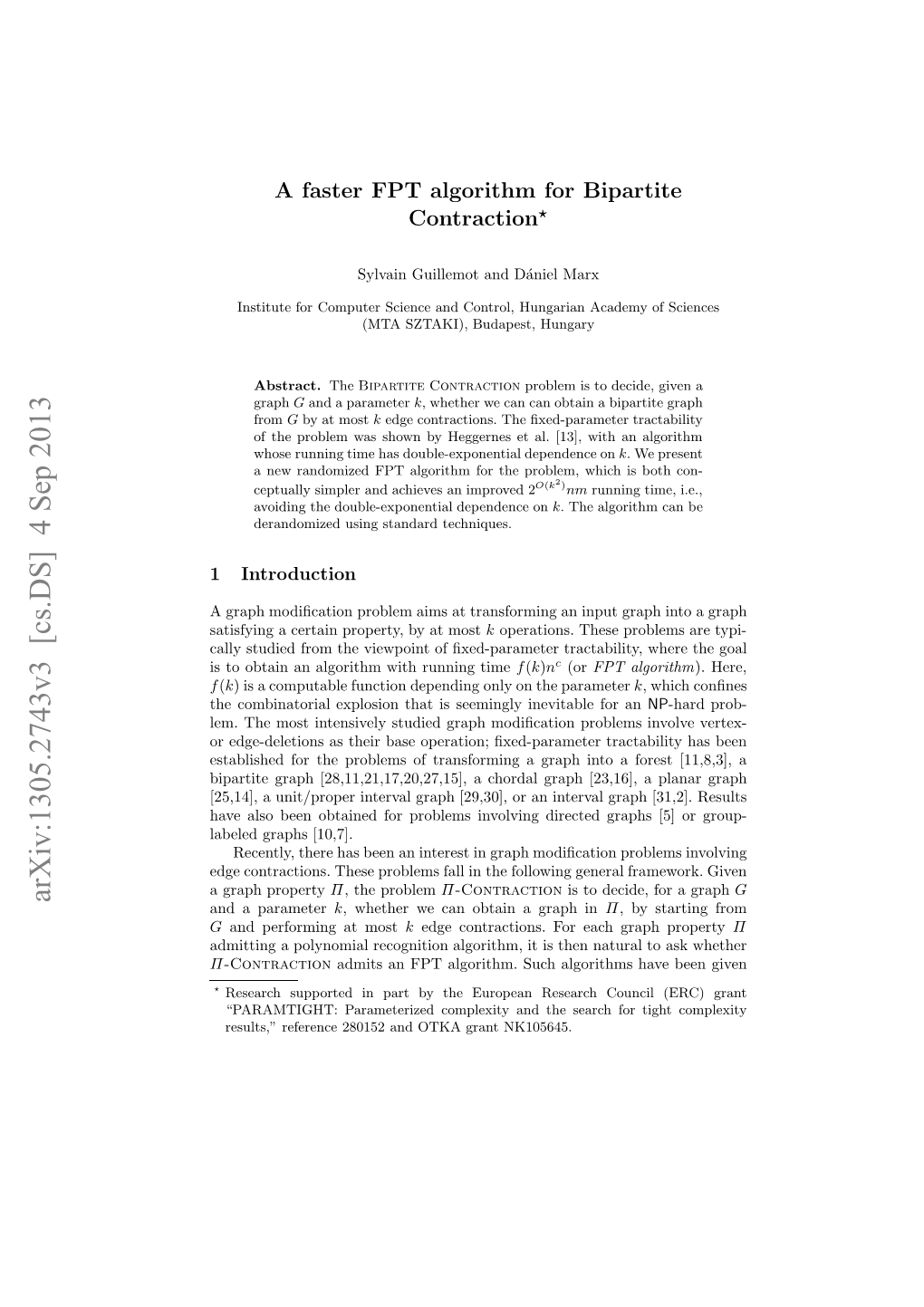 A Faster FPT Algorithm for Bipartite Contraction